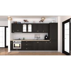 Bucatarie Zebra wenge / Fronturi MDF wenge mustata - Varianta 3